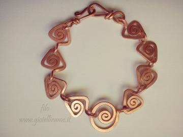 Bracciale artigianale in rame