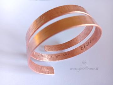 Bracciale artigianale personalizzato su commissione