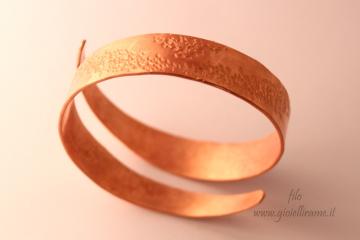 Bracciale in rame unisex rigido "La Via Lattea"