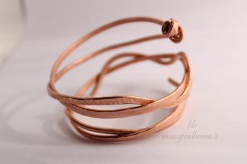 Bracciale in rame unisex realizzato a mano Intreccio di radici