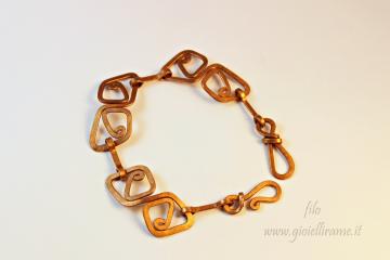 Bracciale artigianale in rame unisex