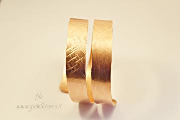 Bracciale artigianale in rame, incisioni