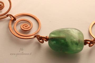 Collana in rame con pietra di fluorite verde, Antares