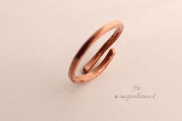 Anello in rame unisex Minimal